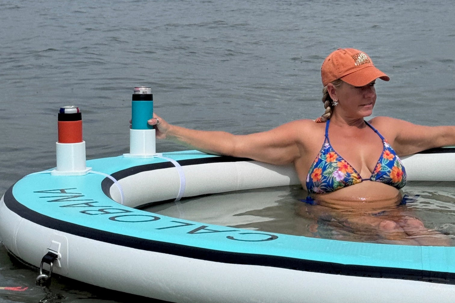 The "Center Console" Drink Holder for Floats, Rafts, & Water Hammocks